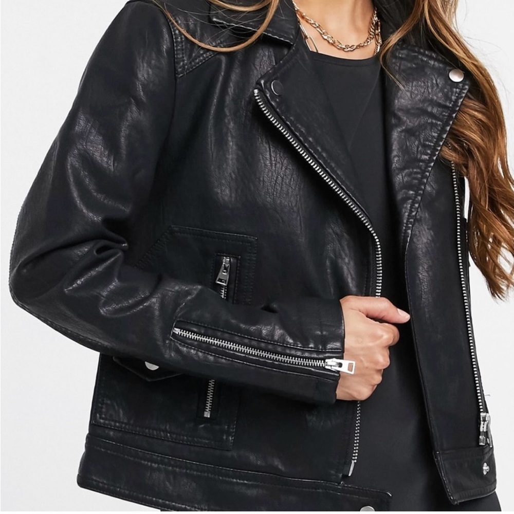TopShop Vegan Black Leather Jacket